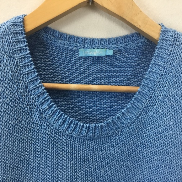 J. Mclaughlin Blue Alto Knit Sleeveless Sweater Vest Preppy Costal - Picture 4 of 7